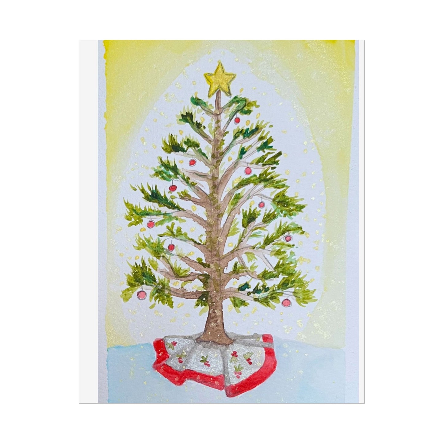 Christmas Tree Rolled Poster - Festive Holiday Decor