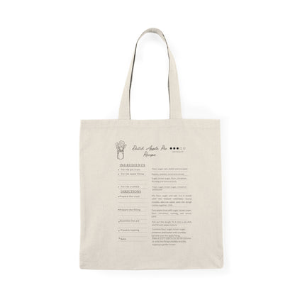 Natural Tote Bag - Dutch Apple pie