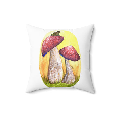 Spun Polyester Square Pillow - Mushroom Toad