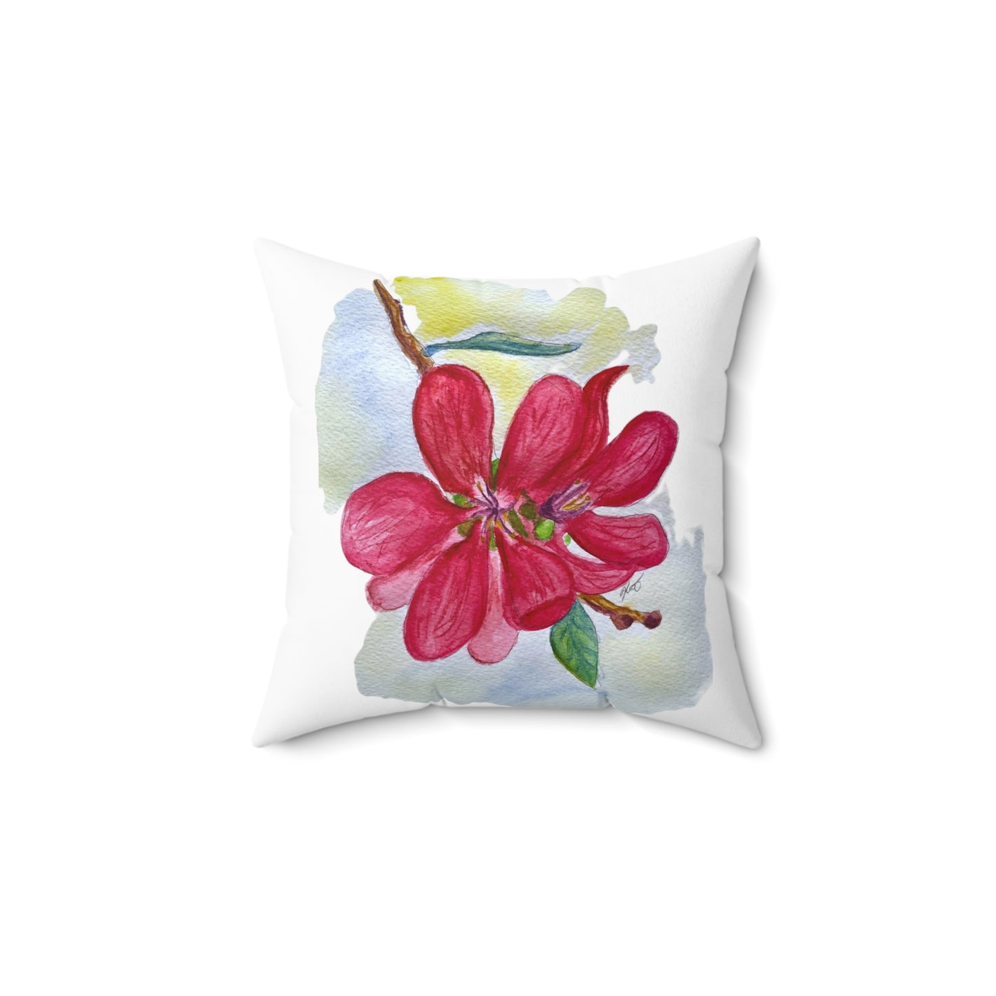 Spun Polyester Square Pillow - Orchard Bloom