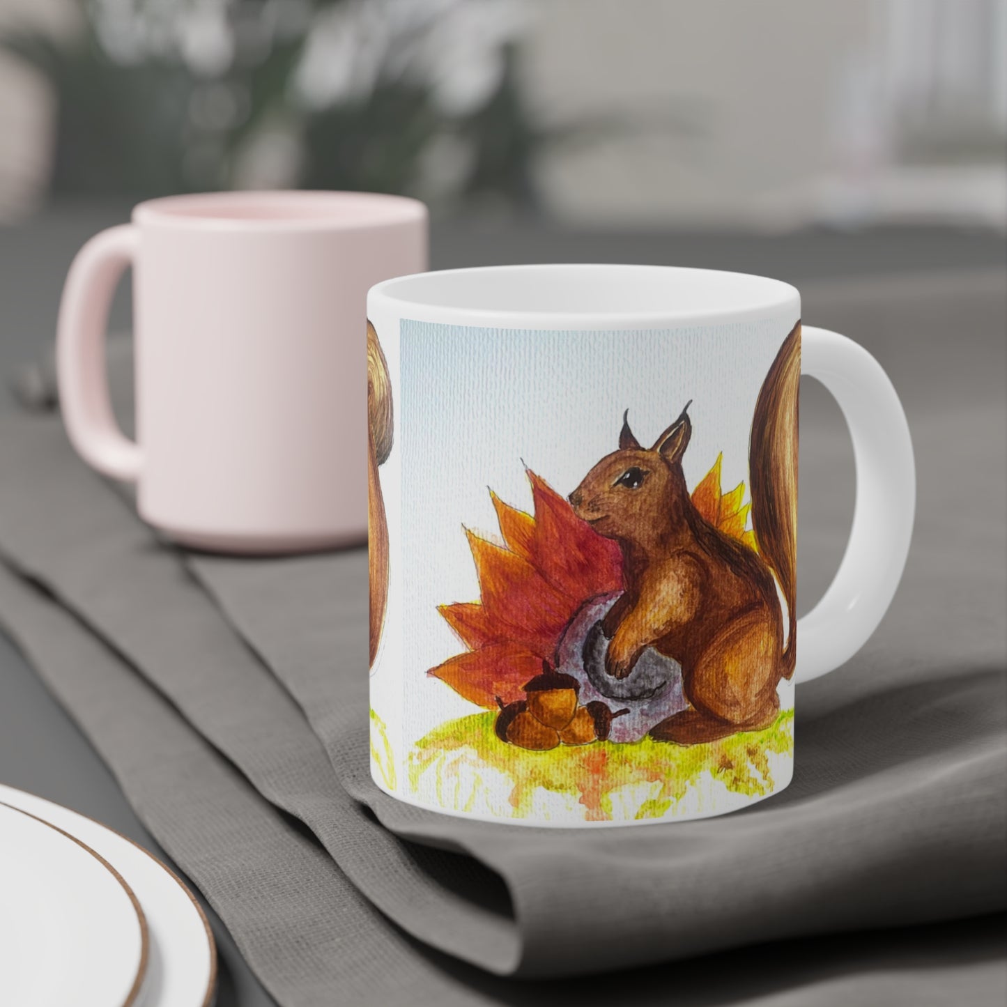 Ceramic Mugs (11oz\15oz\20oz)- squirrel