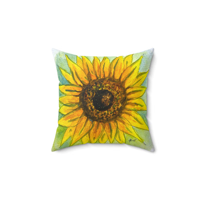 Spun Polyester Square Pillow - sunflower