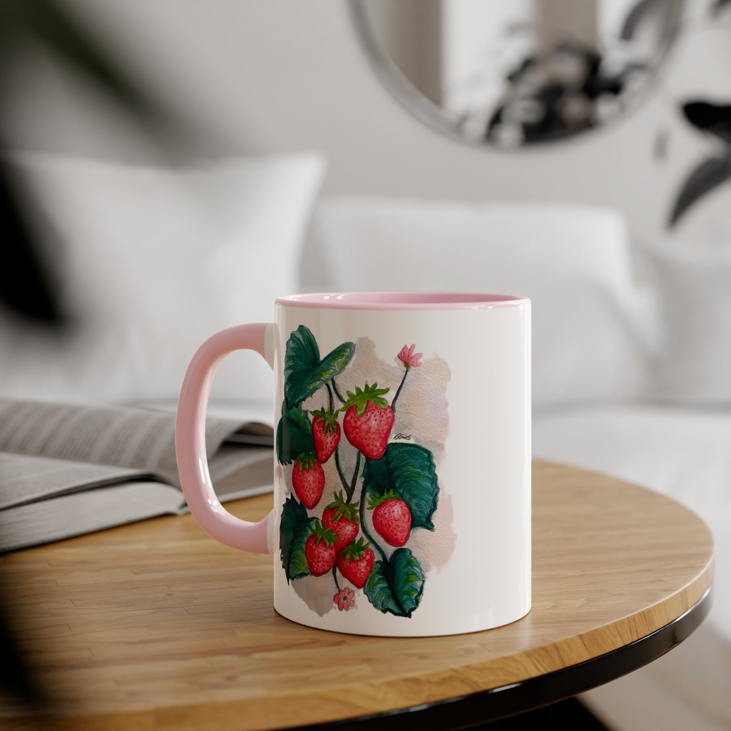 Accent Mugs, 11oz - Strawberries