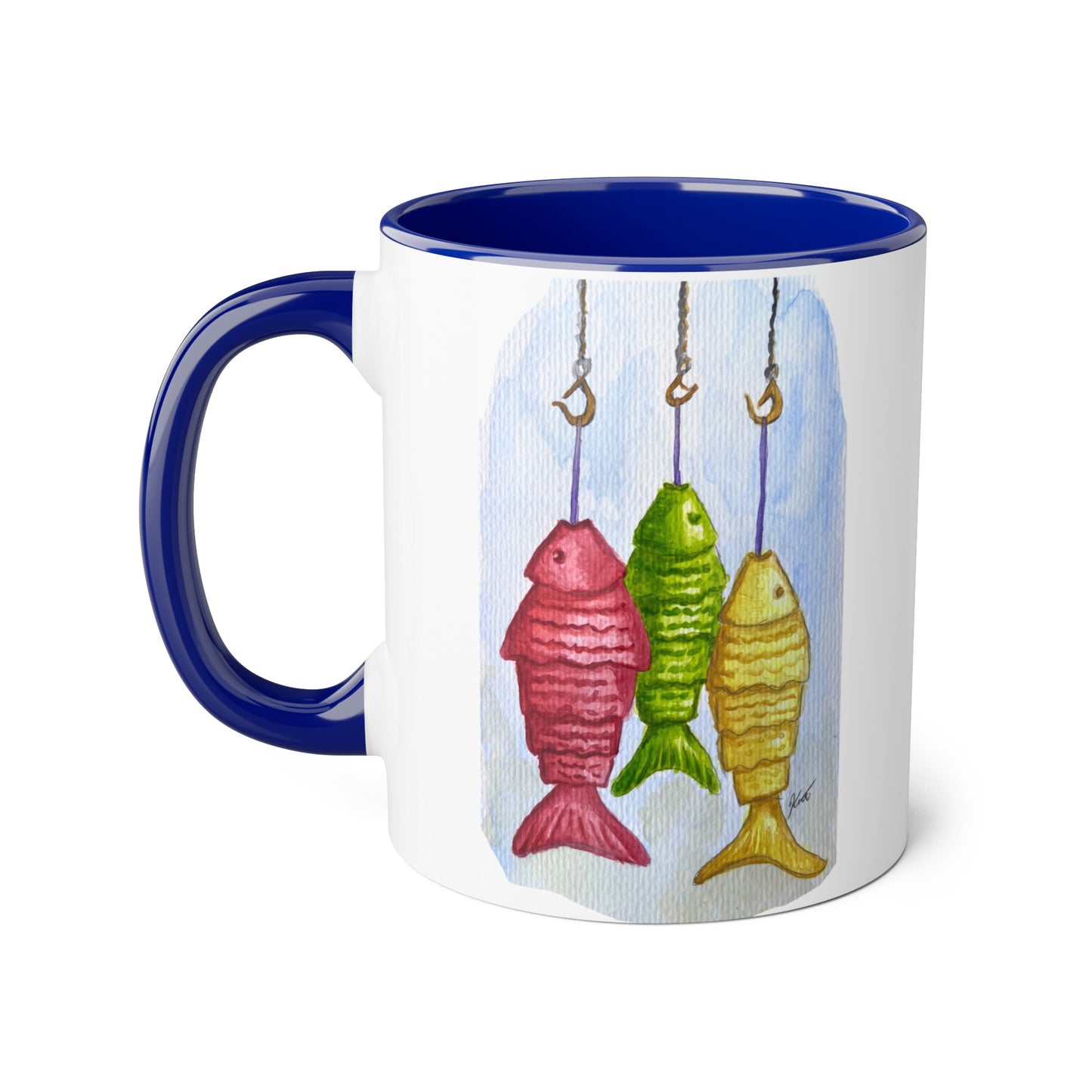 Accent Mugs, 11oz - fish hooks