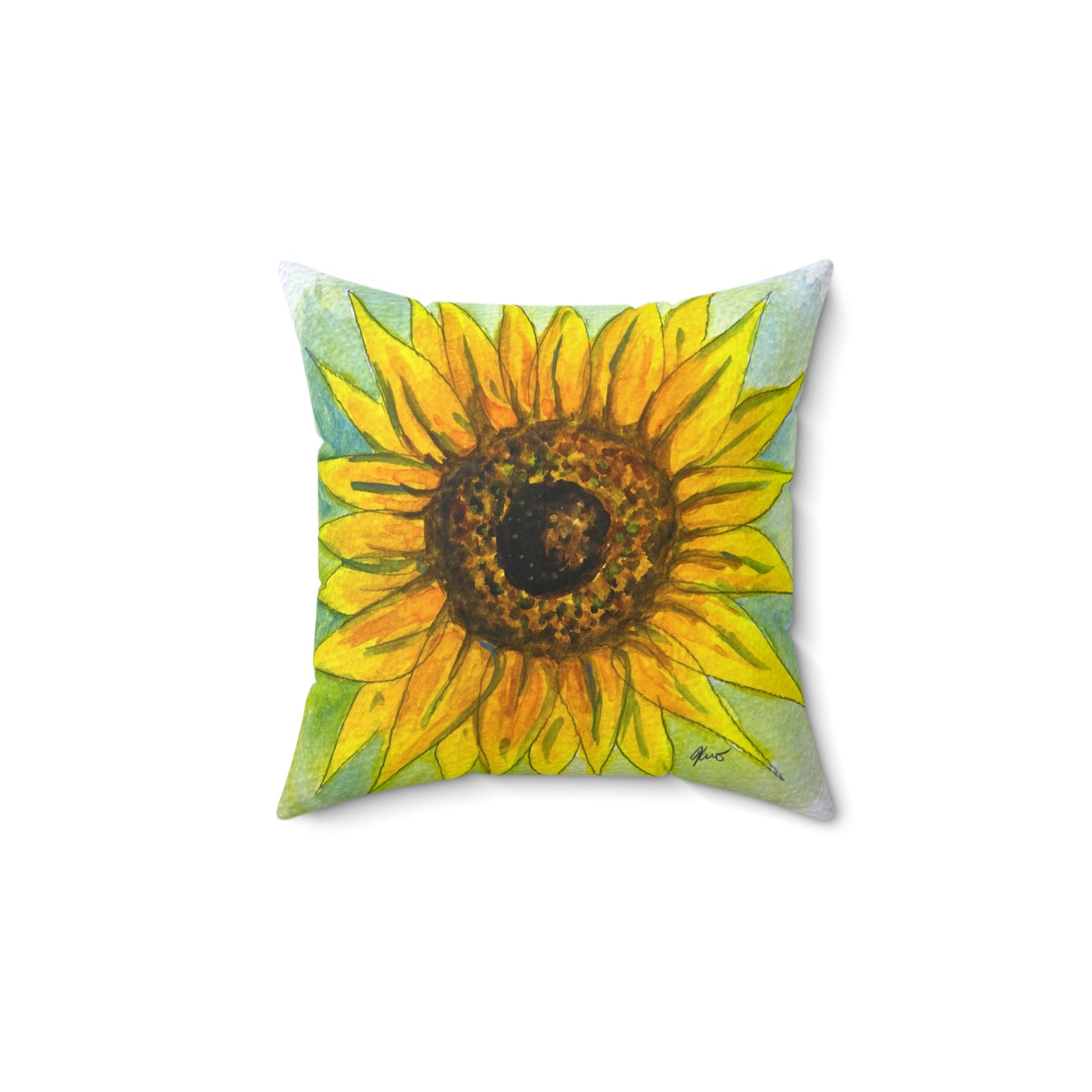 Spun Polyester Square Pillow - sunflower