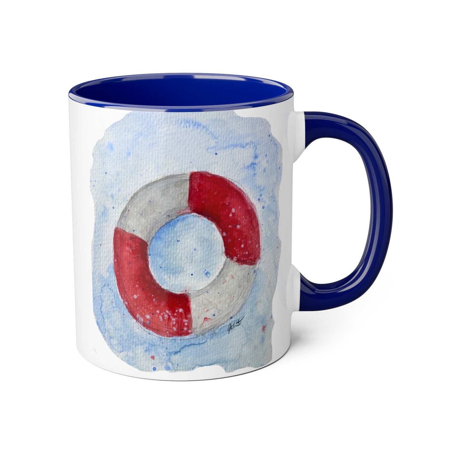 Accent Mugs, 11oz - life buoy