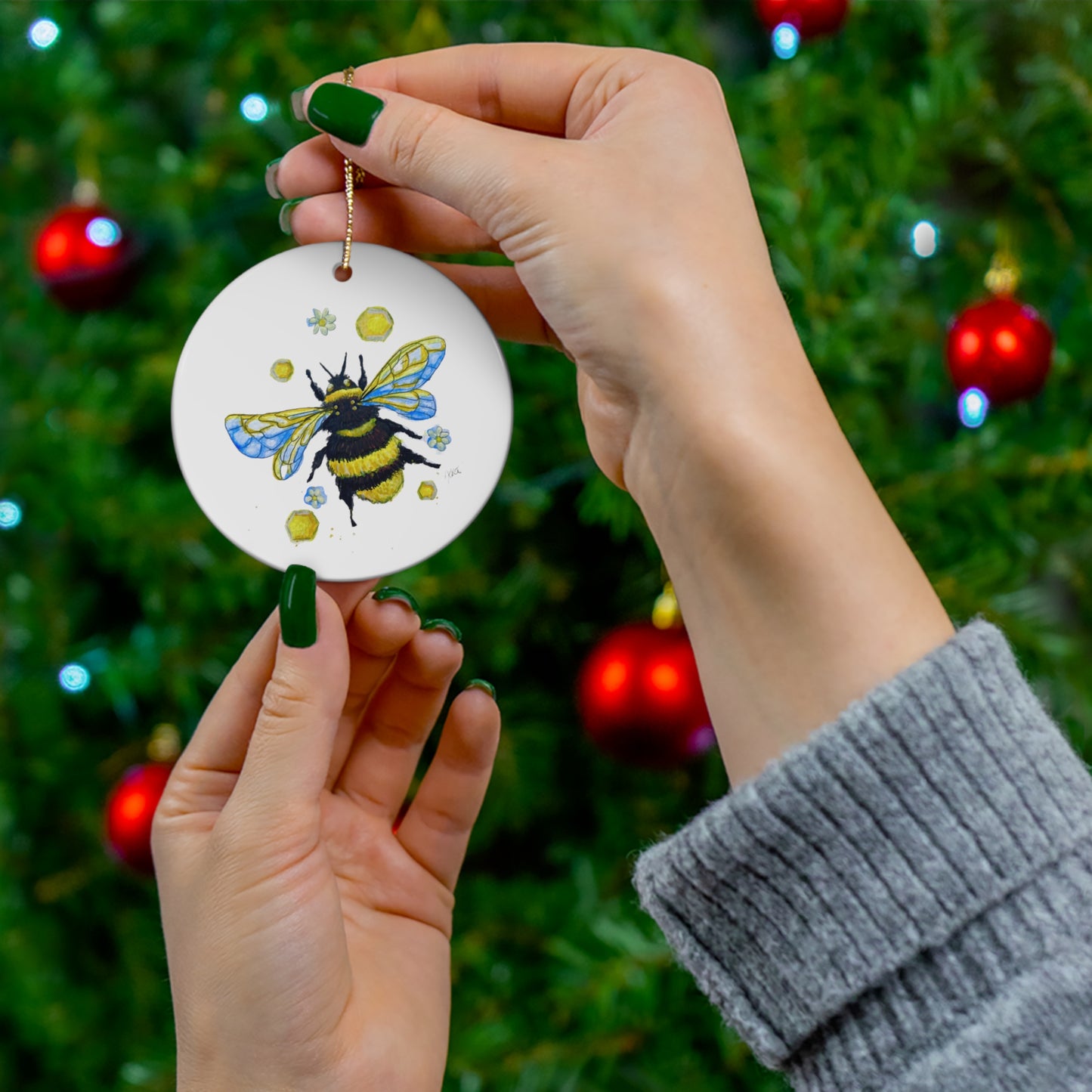 Ceramic Ornament, 1-Pack bees