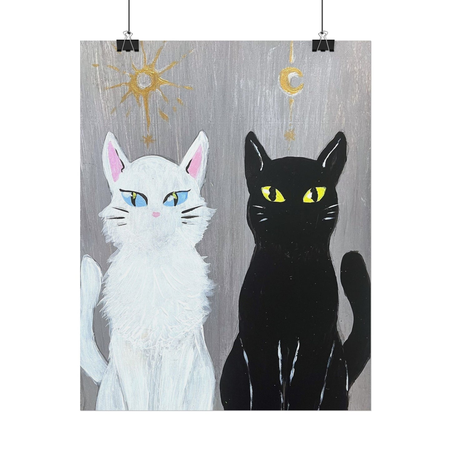 Chat blanc et noir -Imprimé | White and black cat