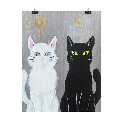 Chat blanc et noir -Imprimé | White and black cat