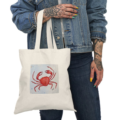 Natural Tote Bag - Crab