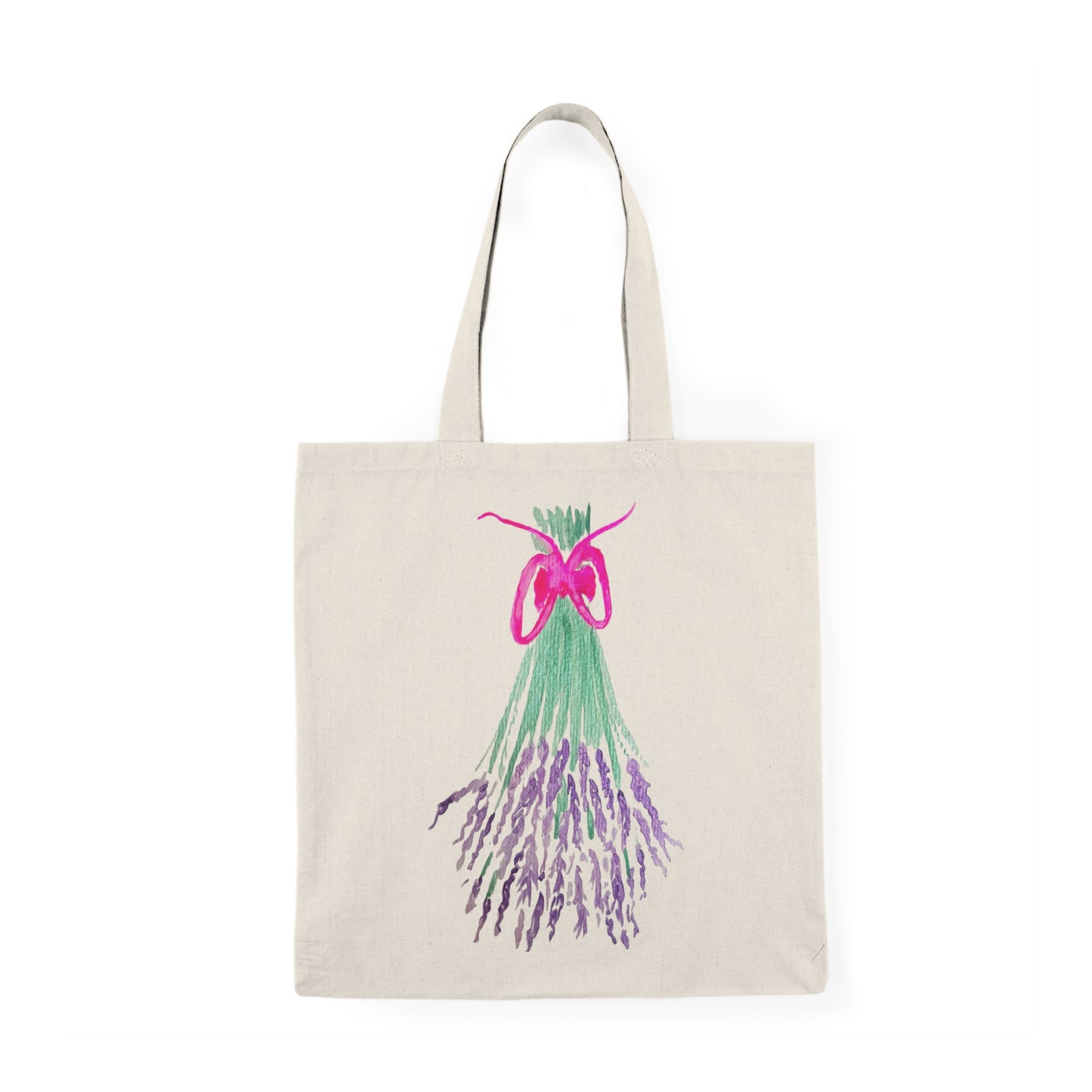 Natural Tote Bag - Lavender