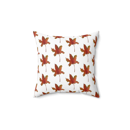 Spun Polyester Square Pillow- leafs