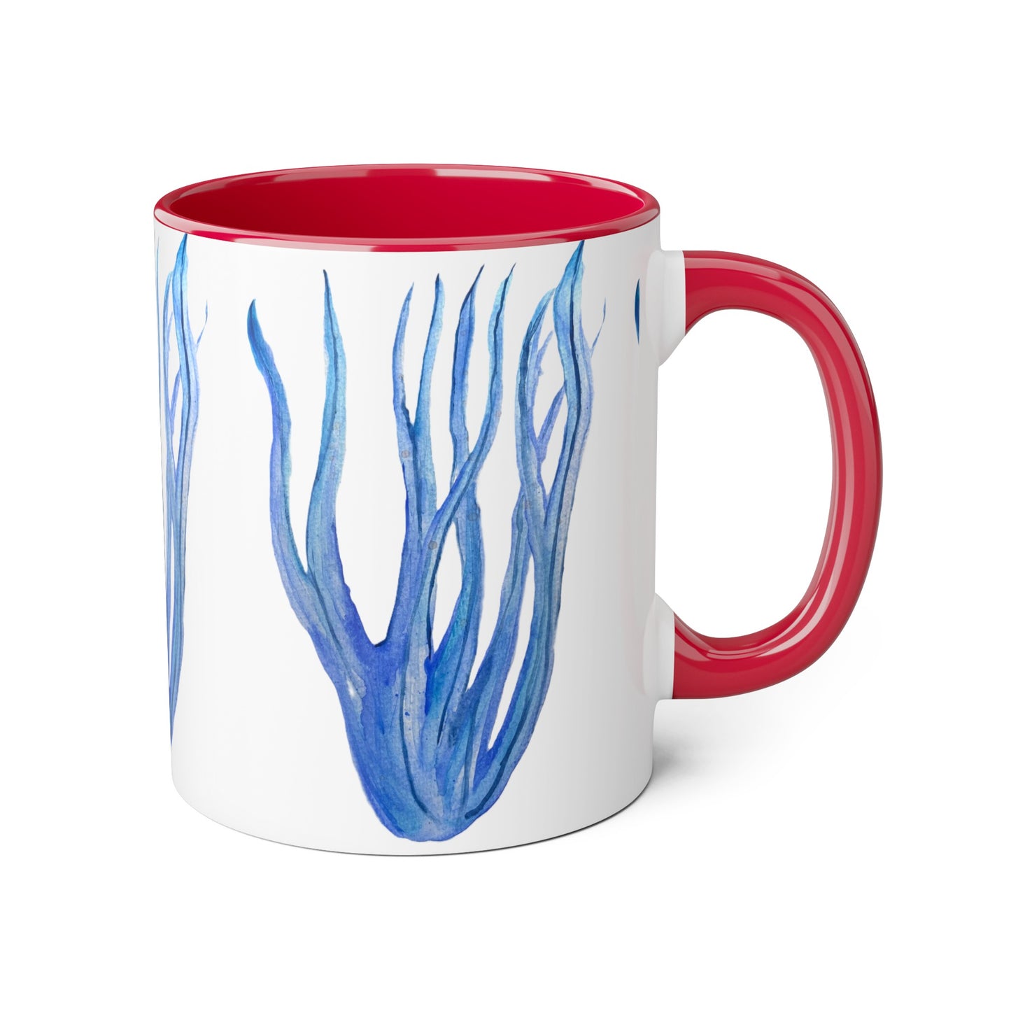 Accent Mugs, 11oz - Coral blue