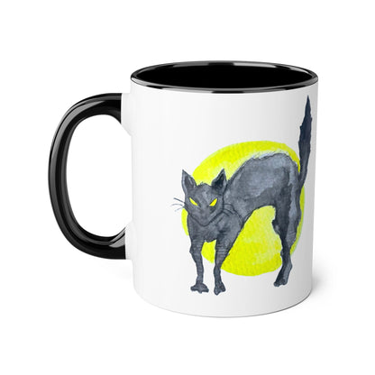 Accent Mugs, 11oz - Scared cat and moon