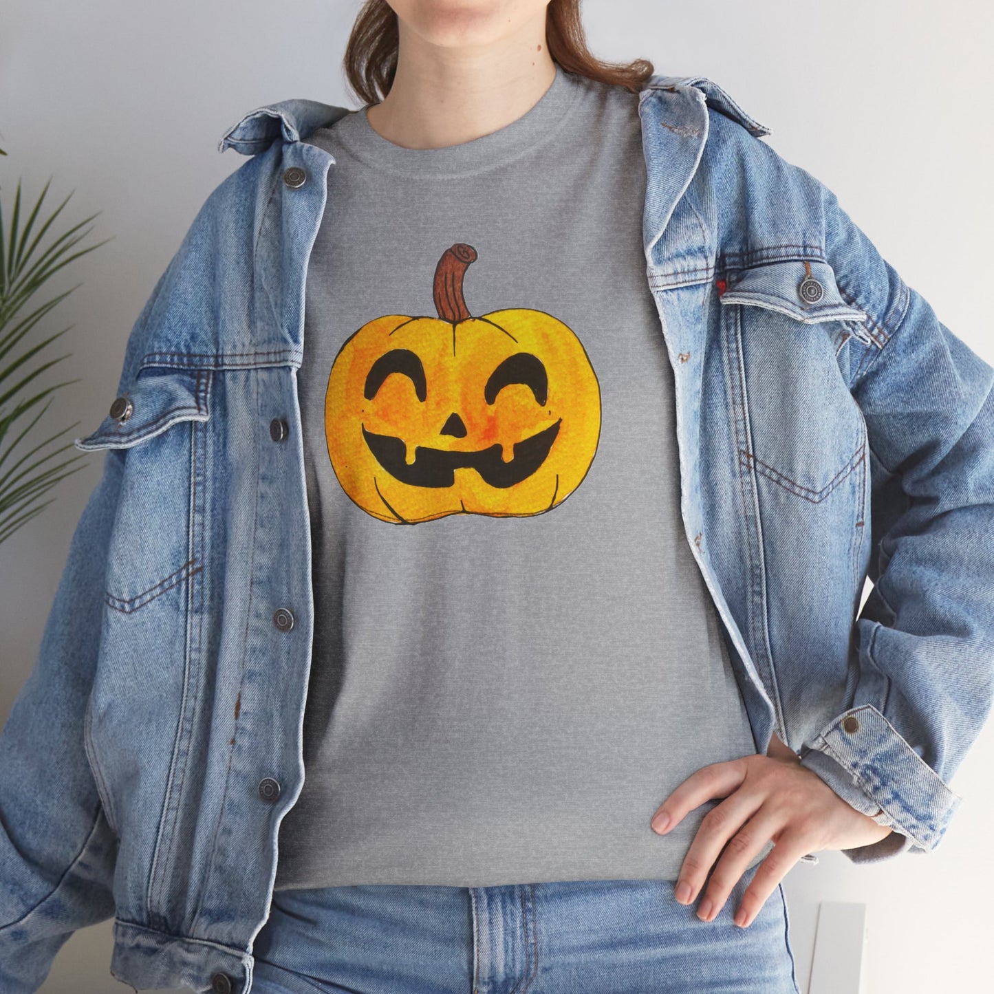 Unisex Heavy Cotton Tee - Pumpkin smile