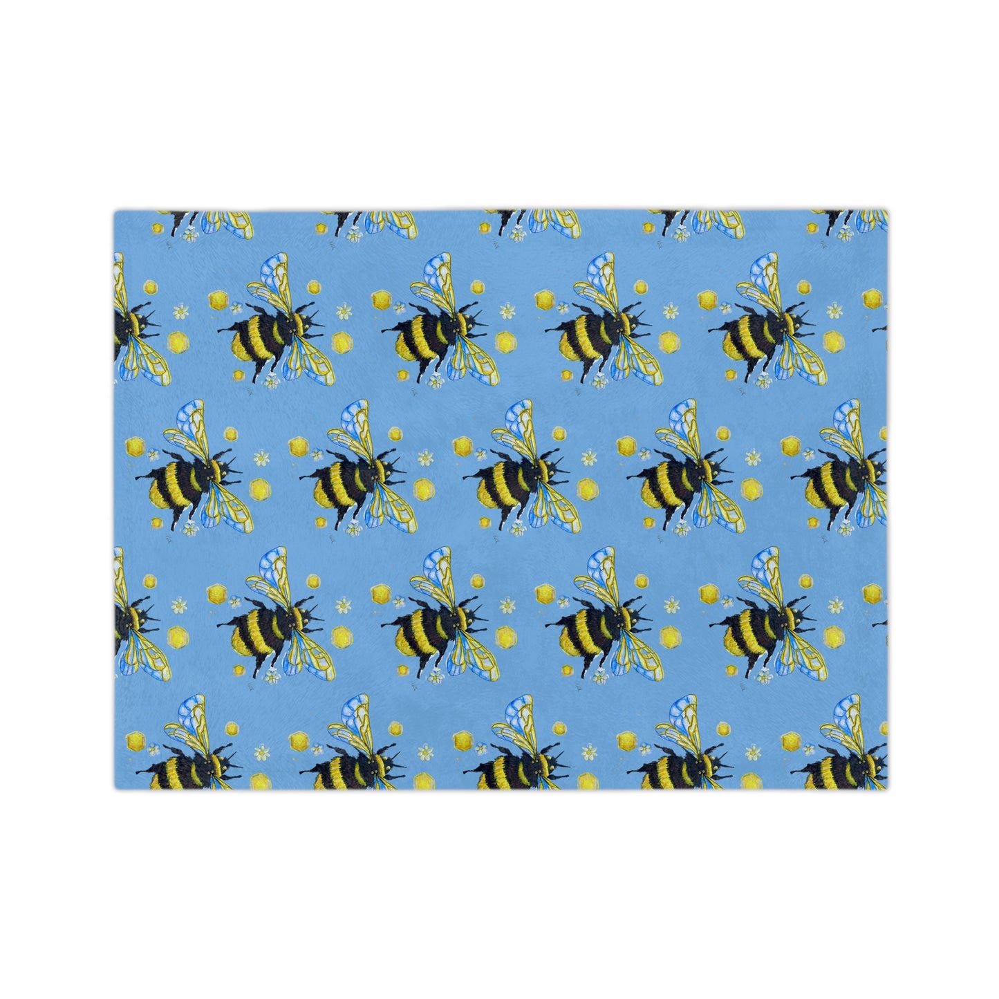 Velveteen Microfiber Blanket- bees