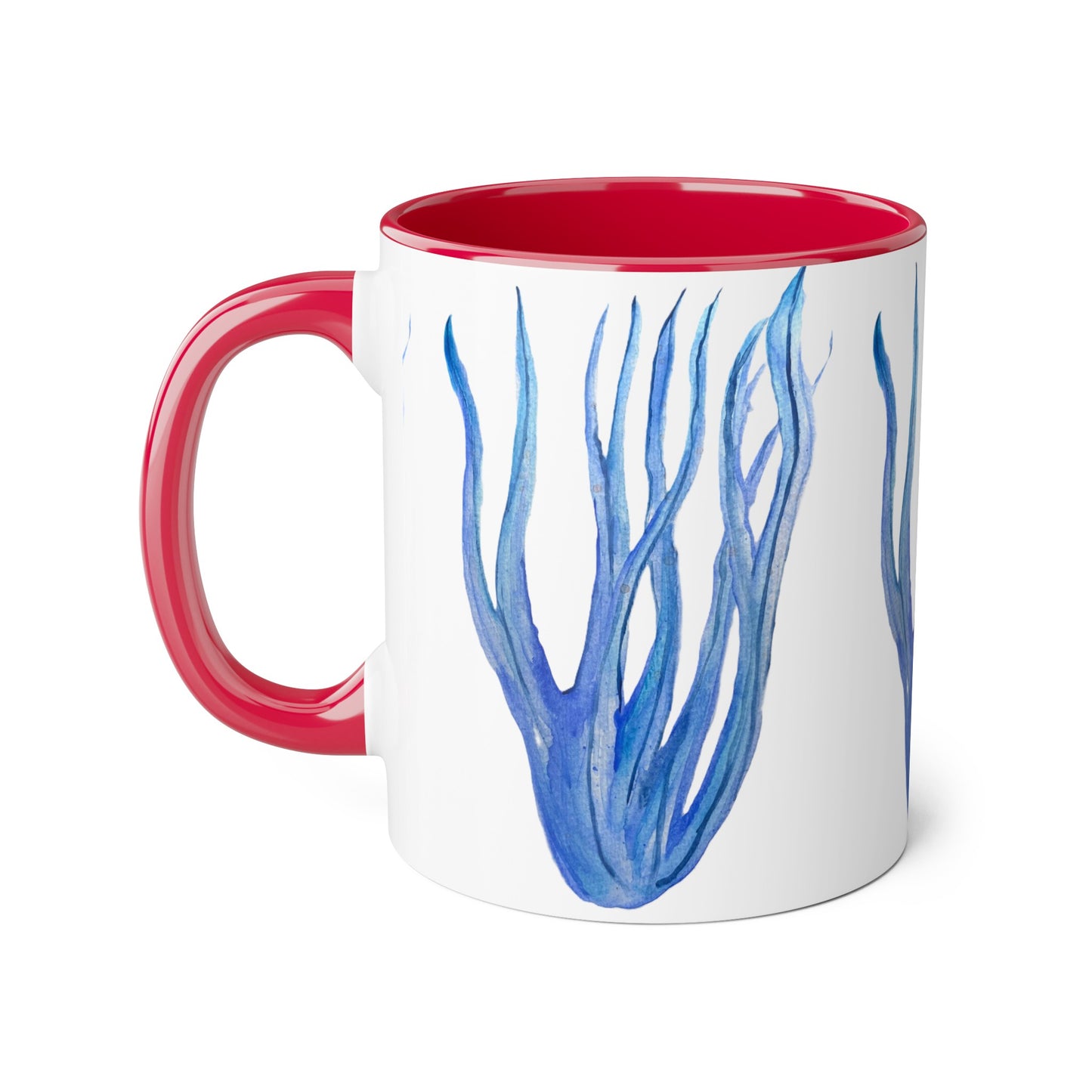 Accent Mugs, 11oz - Coral blue