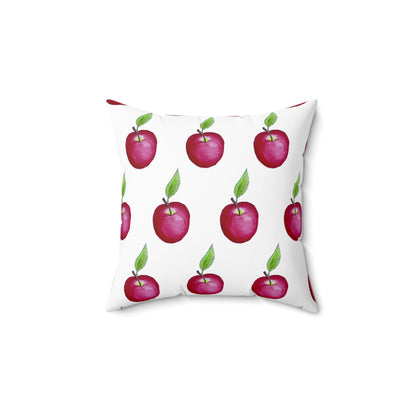 Spun Polyester Square Pillow - Apple