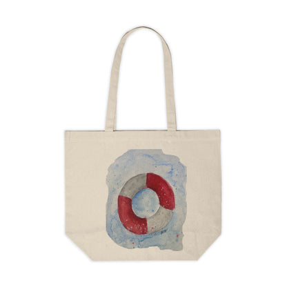 Canvas Shopping Tote - Life buoy