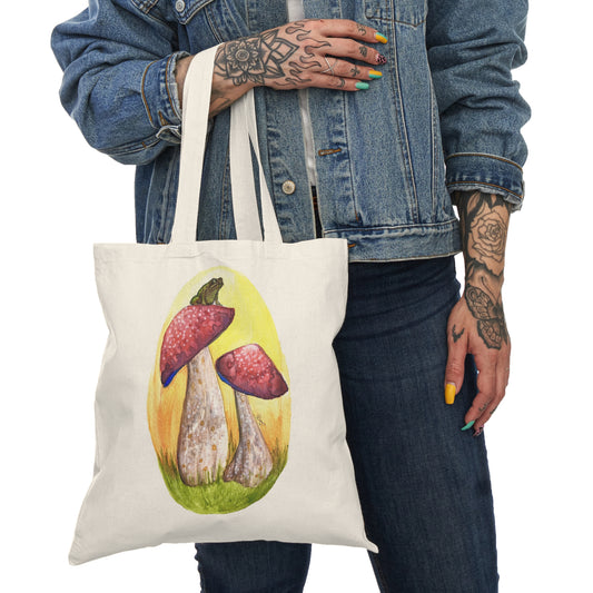 Natural Tote Bag - Mushroom Toad