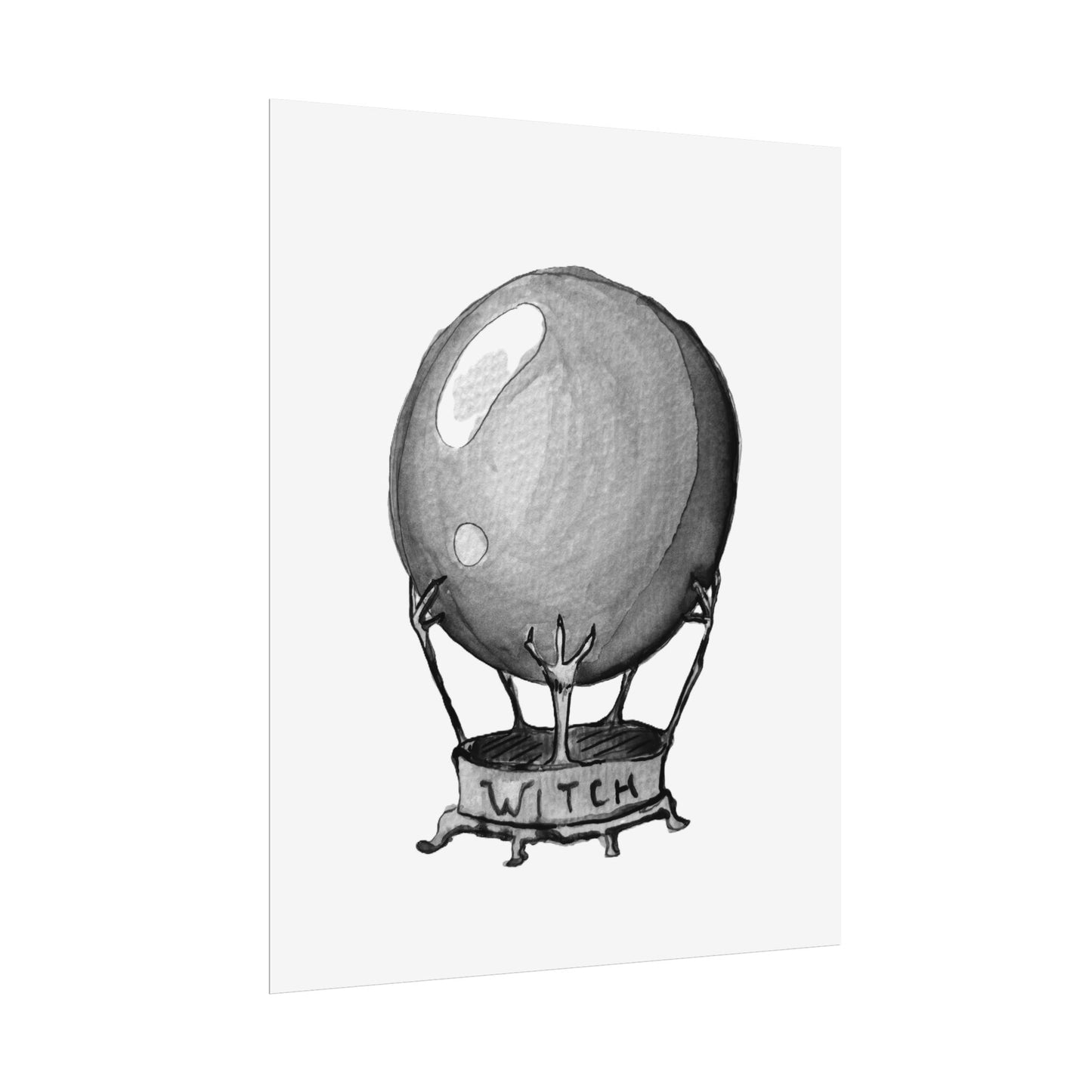 Rolled Posters - Crystal ball B&W