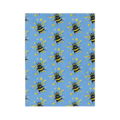 Velveteen Microfiber Blanket- bees