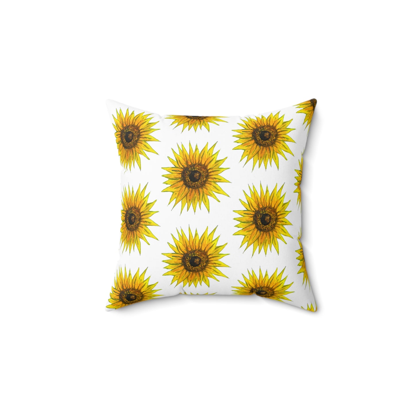 Spun Polyester Square Pillow- Sunflowers