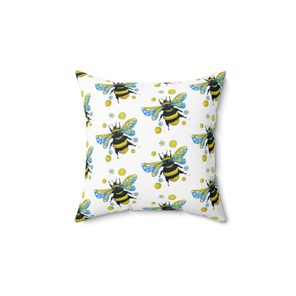 Spun Polyester Square Pillow bee v2