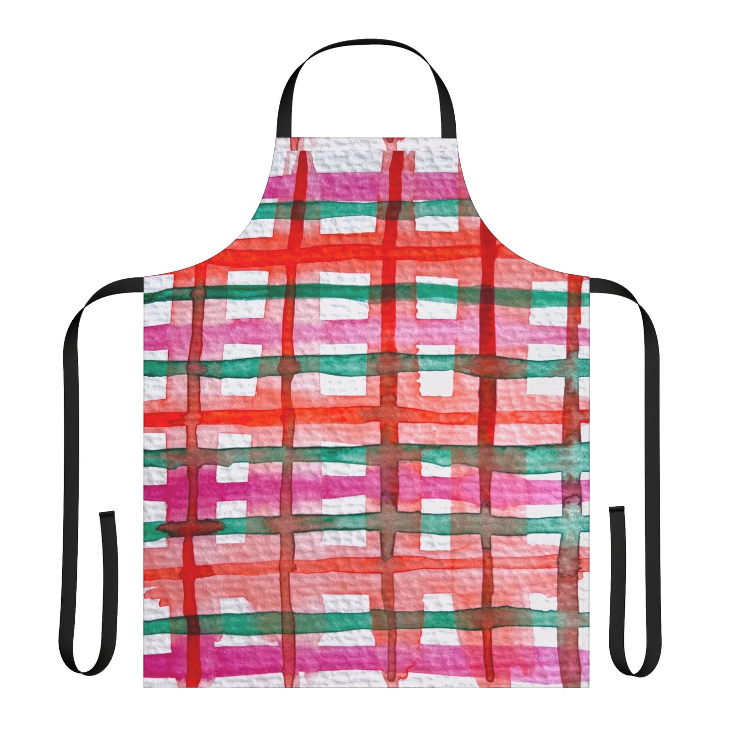 Apron, 5-Color Straps Accent - Strawberries