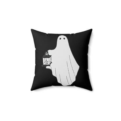 Spun Polyester Square Pillow- Ghost