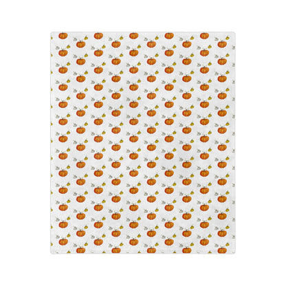 Velveteen Microfiber Blanket- pumpkins