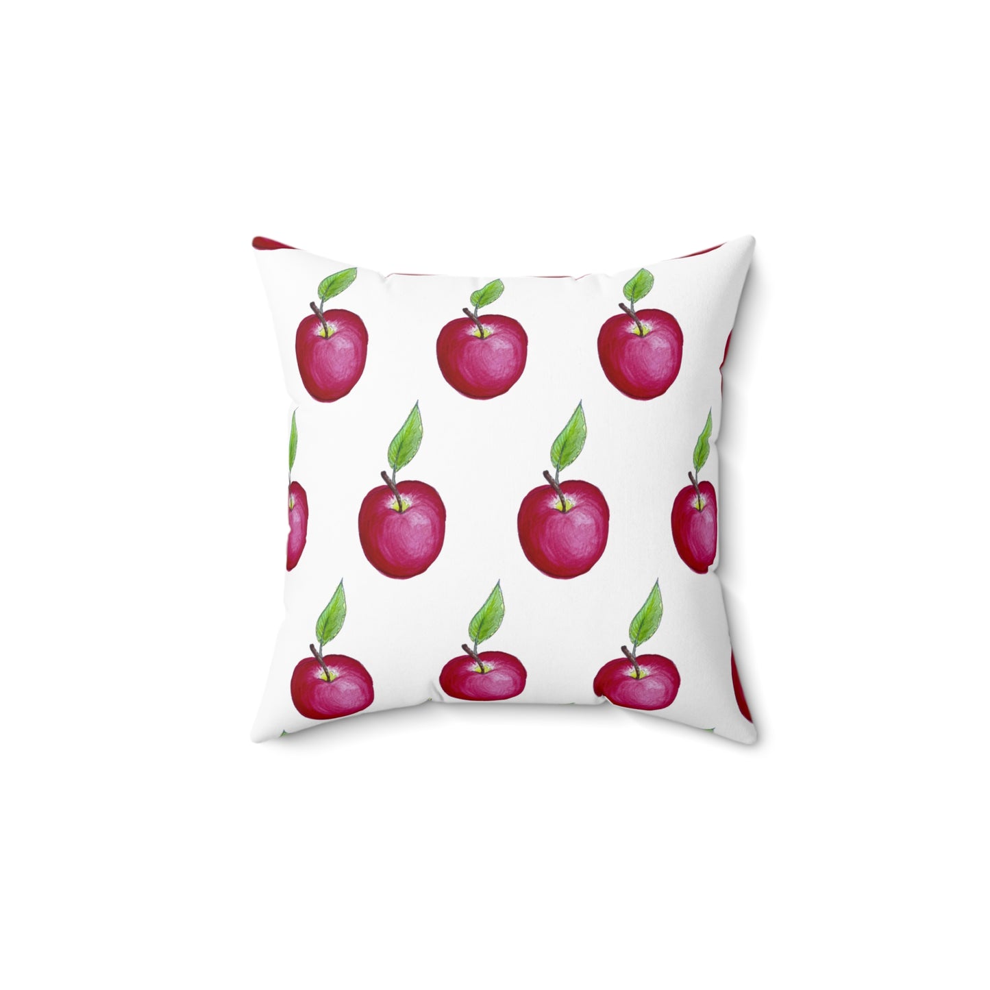 Spun Polyester Square Pillow - Apple