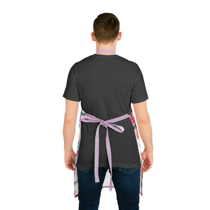 Apron, 5-Color Straps Accent - Strawberries