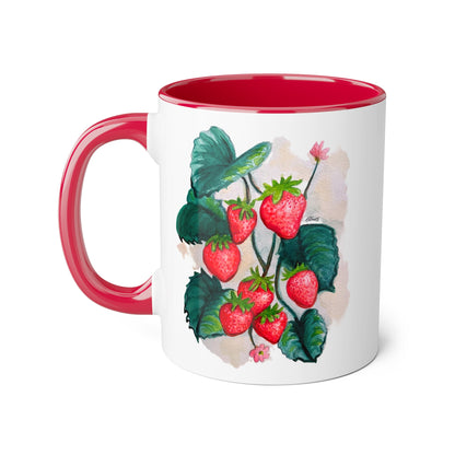 Accent Mugs, 11oz - Strawberries