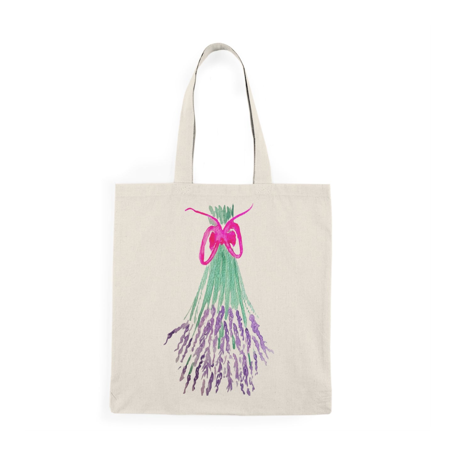 Natural Tote Bag - Lavender