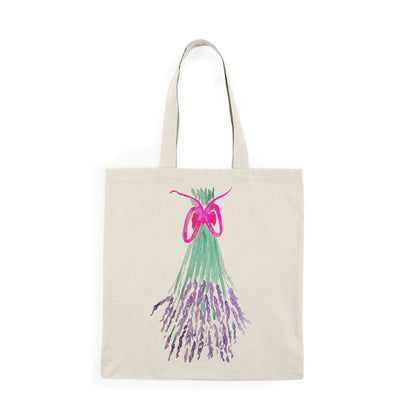 Natural Tote Bag - Lavender