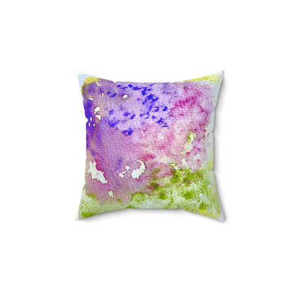 Spun Polyester Square Pillow -Accent Mushroom Toad