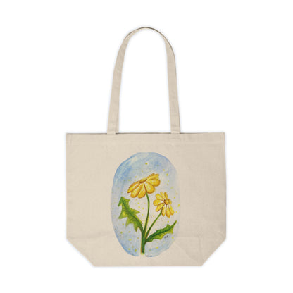 Canvas Shopping Tote - Daisy