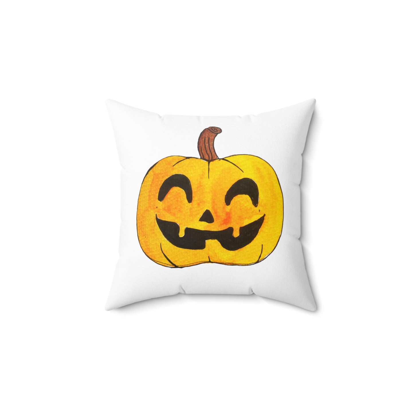 Spun Polyester Square Pillow - pumkin face