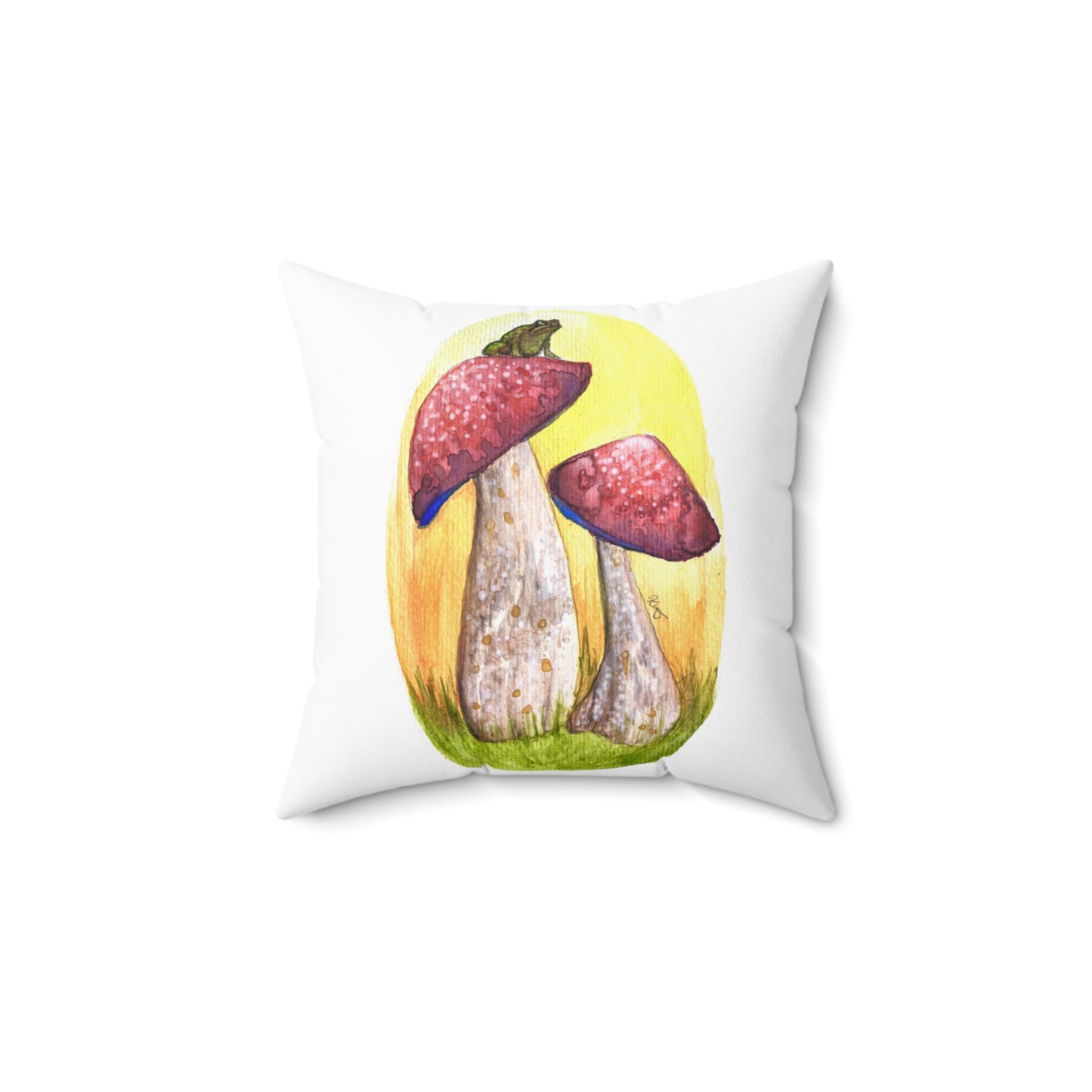 Spun Polyester Square Pillow - Mushroom Toad