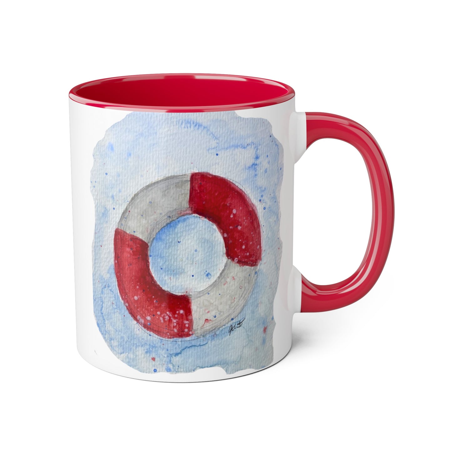 Accent Mugs, 11oz - life buoy