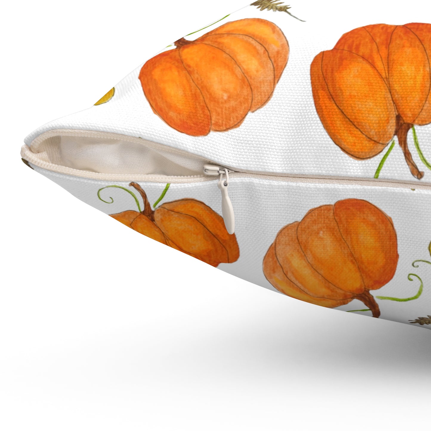 Spun Polyester Square Pillow - pumpkin leaf