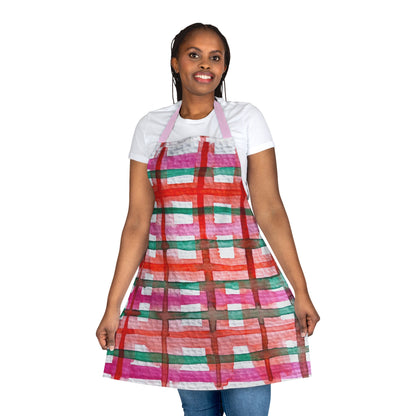 Apron, 5-Color Straps Accent - Strawberries