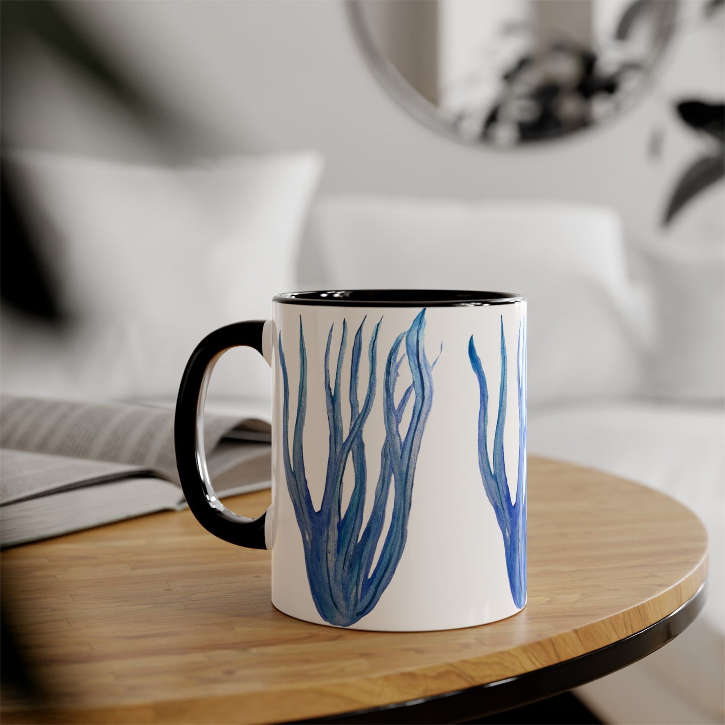 Accent Mugs, 11oz - Coral blue