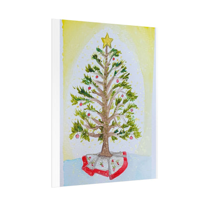 Christmas Tree Rolled Poster - Festive Holiday Decor