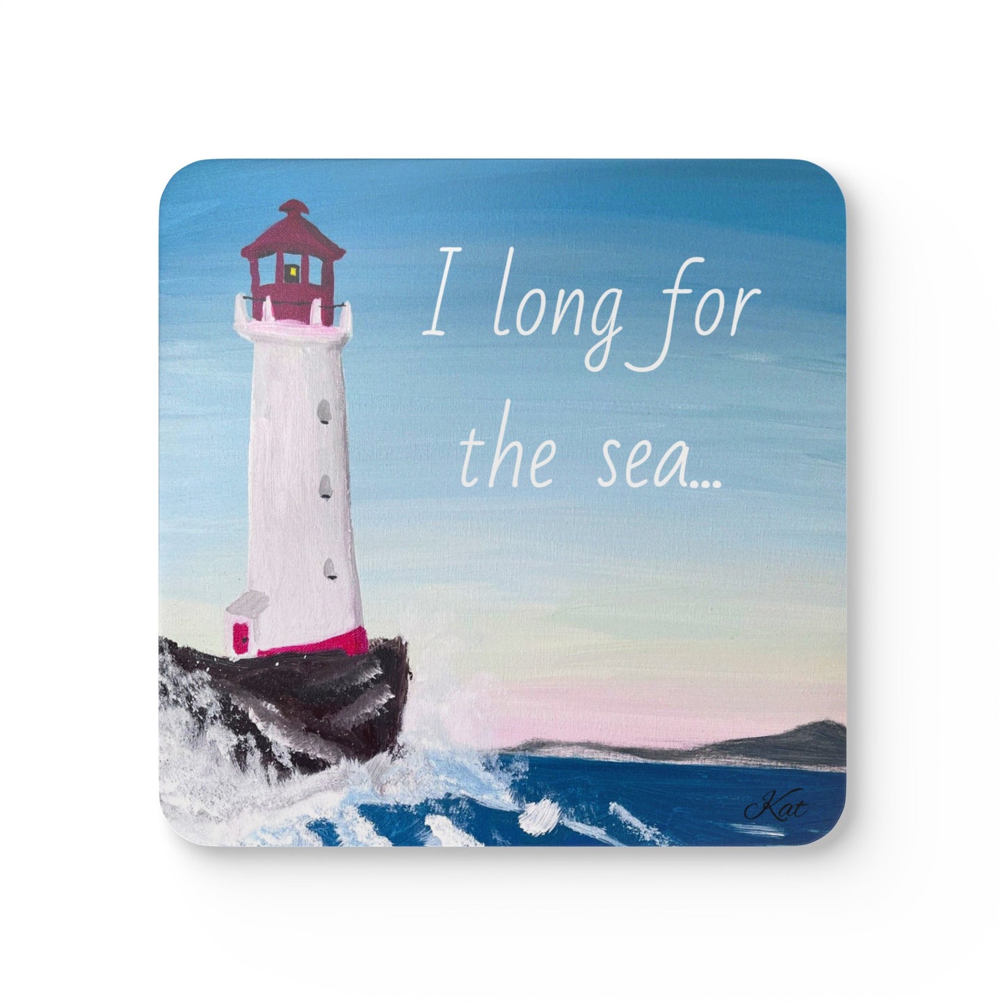 Corkwood Coaster Set - lighthouse