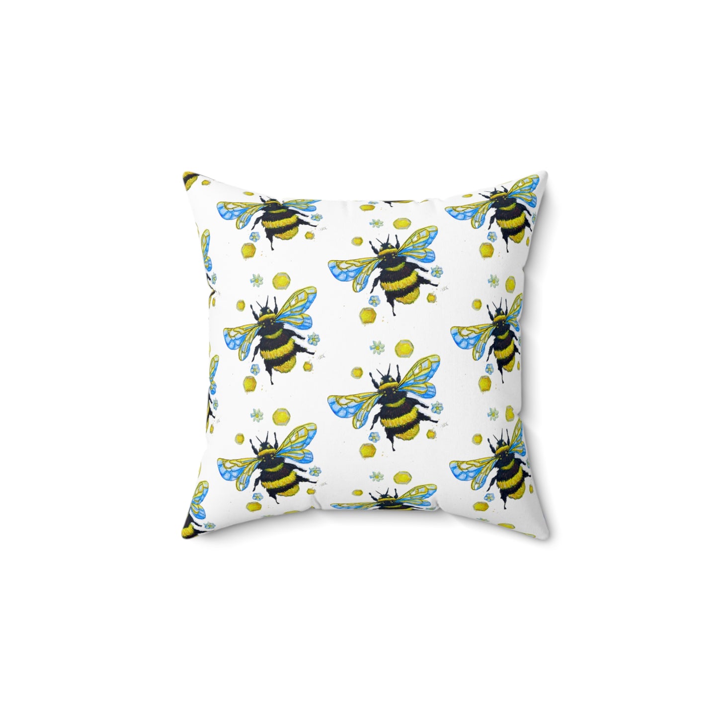 Spun Polyester Square Pillow bee v2