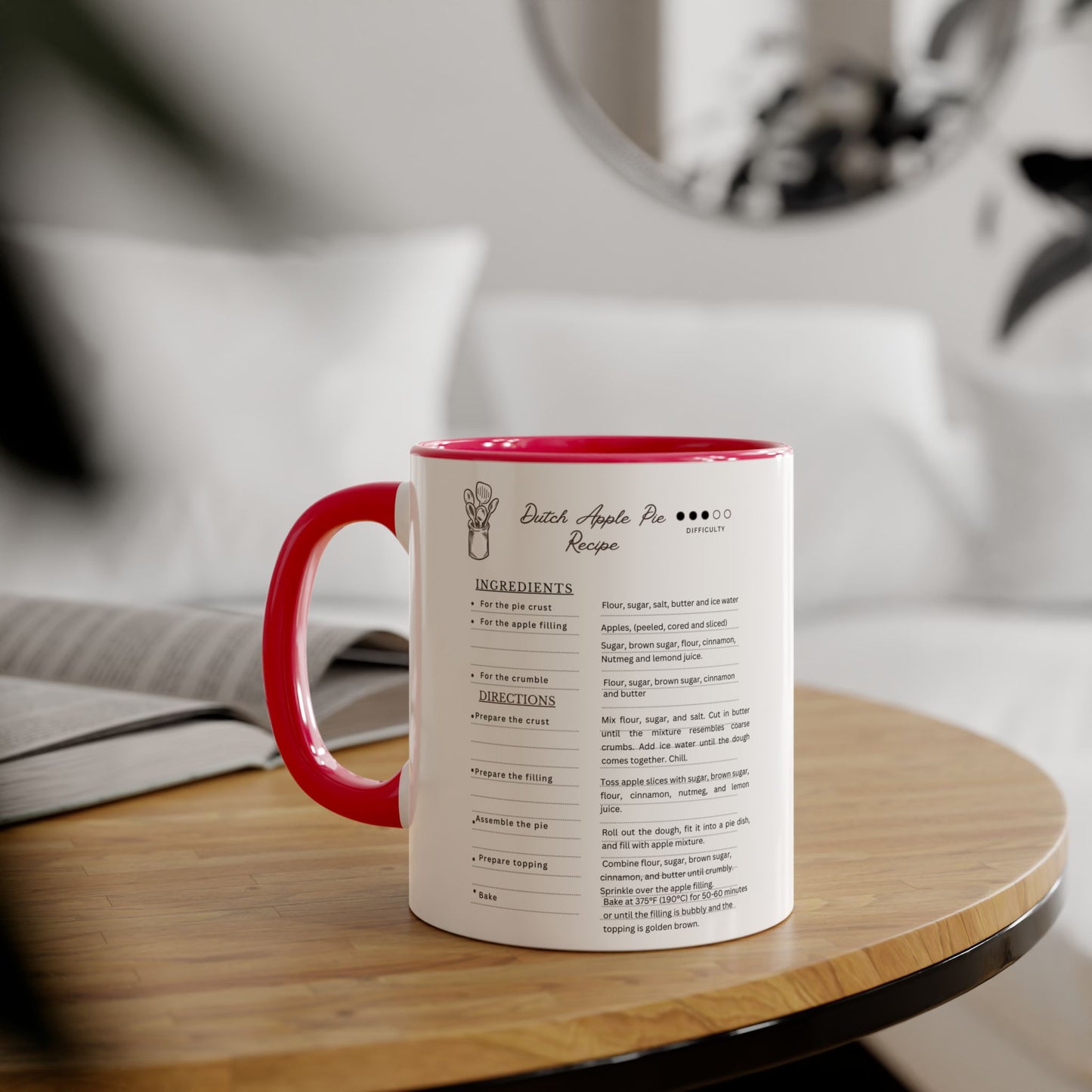 Accent Mugs, 11oz - Apple pie recipe