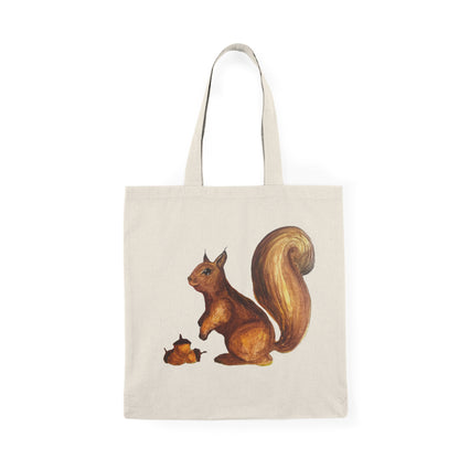 Natural Tote Bag - squirrel