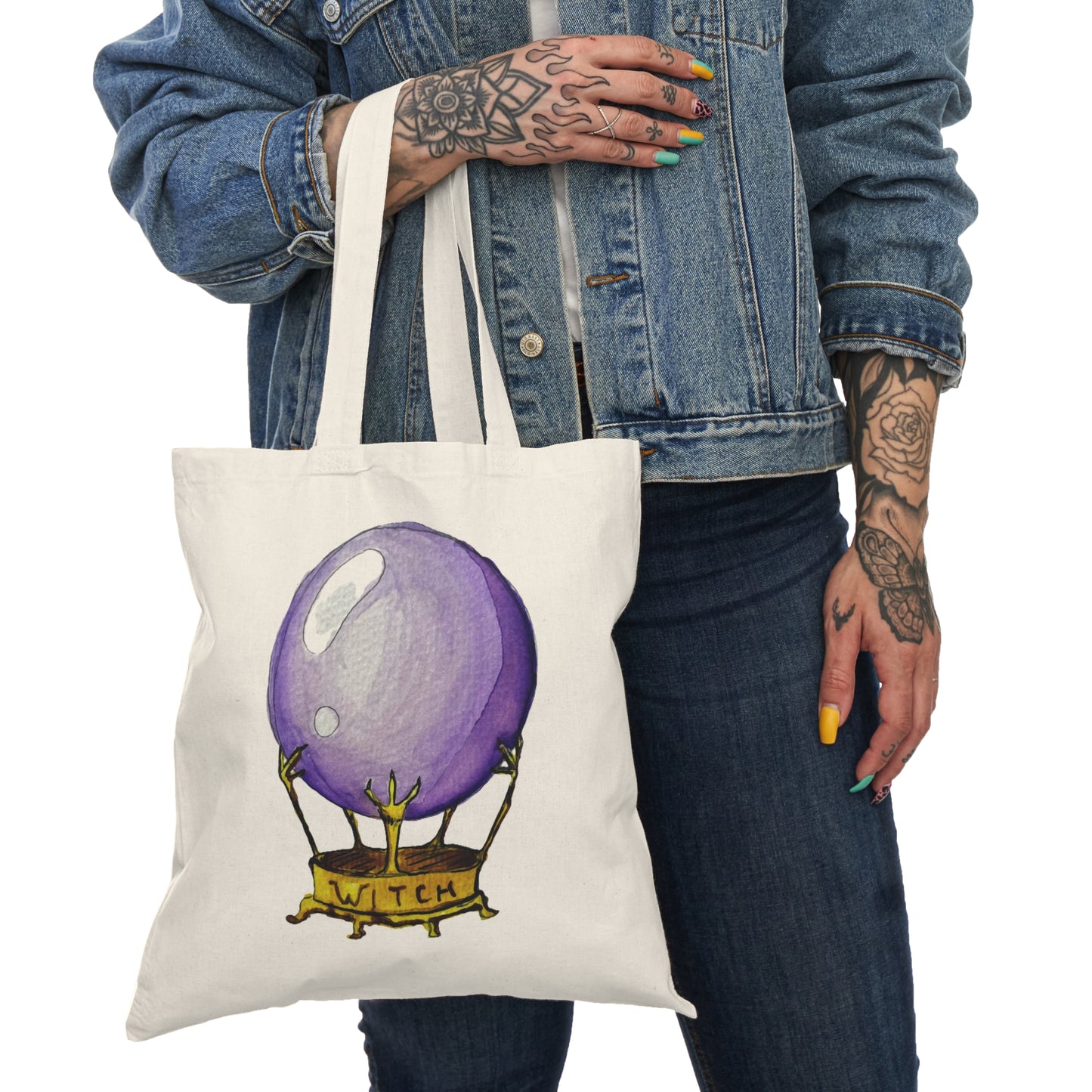 Natural Tote Bag - Crystal ball